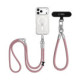 (Dusty Rose) dirželis telefonui "Tech-Protect C10S Rope Crossbody & Wrist"