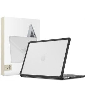 Juodas / matinis skaidrus dėklas Apple MacBook Air 15 M2-M5 2023-2026 kompiuteriui "Tech-Protect Velar"