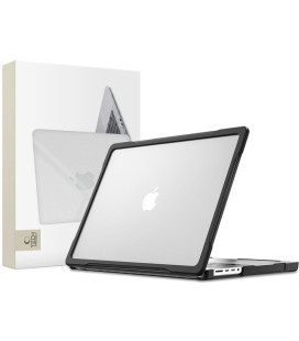 Juodas / matinis skaidrus dėklas Apple MacBook Pro 14 M1-M5 Pro / M5 Pro Max 2021-2026 "Tech-Protect Velar"