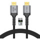 Juodas HDMI 2.1 - HDMI 2.1 4K 120Hz / 8K 60Hz 100cm laidas "Tech-Protect Ultraboost"