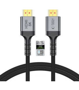 Juodas HDMI 2.1 - HDMI 2.1 4K 120Hz / 8K 60Hz 100cm laidas "Tech-Protect Ultraboost"