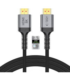 Juodas HDMI 2.1 - HDMI 2.1 4K 120Hz / 8K 60Hz 200cm laidas "Tech-Protect Ultraboost"