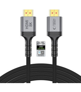 Juodas HDMI 2.1 - HDMI 2.1 4K 120Hz / 8K 60Hz 300cm laidas "Tech-Protect Ultraboost"
