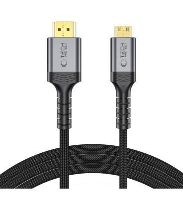 Juodas Mini HDMI - HDMI 2.1 8K 60Hz 200cm laidas "Tech-Protect Ultraboost"