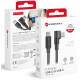 Juodas USB-C - USB-C QC4.0 PD 5A Cafule 200cm laidas "Forcell F-Energy Cafule 90°"