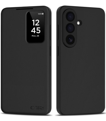 Matinis juodas atverčiamas dėklas Samsung Galaxy A27 5G telefonui "Tech-Protect Smart Wallet"
