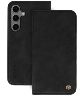 Juodas atverčiamas dėklas Samsung Galaxy A57 5G telefonui "Wonder Prime Case"