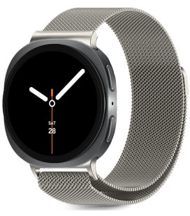 Auksinės spalvos (Starlight) apyrankė Samsung Galaxy Watch 8 / 9 / Classic (40 / 44 / 46 mm) "Tech-Protect Milaneseband"