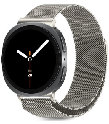 Auksinės spalvos (Starlight) apyrankė Samsung Galaxy Watch 8 / 9 / Classic (40 / 44 / 46 mm) "Tech-Protect Milaneseband"