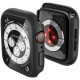 Juodas dėklas Apple Watch 4 / 5 / 6 / SE 1 / 2 / 3 (44 mm) laikrodžiui "Spigen Thin Fit"