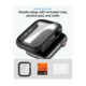 Juodas dėklas Apple Watch 4 / 5 / 6 / SE 1 / 2 / 3 (44 mm) laikrodžiui "Spigen Thin Fit"