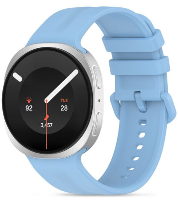 Šviesiai mėlyna apyrankė Samsung Galaxy Watch 8 / 9 / Classic (40 / 44 / 46 mm) laikrodžiui "Tech-Protect Silicone Evo"