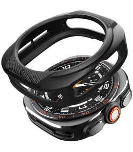 Matinis juodas dėklas Samsung Galaxy Watch Ultra 2 2026 (47 mm) laikrodžiui "Spigen Liquid Air"