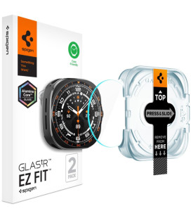 Apsauginis grūdintas stiklas Samsung Galaxy Watch Ultra 2 2026 (47 mm) laikrodžiui "Spigen Glas.TR EZ Fit AC 2-Pack"