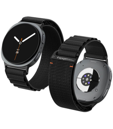 Juoda apyrankė Samsung Galaxy Watch 8 / 9 / Classic (40 / 44 / 46 mm) laikrodžiui "Spigen WBF1 Band"