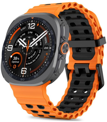 Oranžinė / Juoda apyrankė Samsung Galaxy Watch Ultra 1 / 2 2024-2026 (47 mm) laikrodžiui "Tech-Protect Iconband Pro"