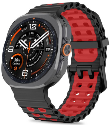 Juoda / Raudona apyrankė Samsung Galaxy Watch Ultra 1 / 2 2024-2026 (47 mm) laikrodžiui "Tech-Protect Iconband Pro"
