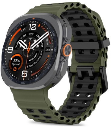 Tamsiai žalia / Juoda apyrankė Samsung Galaxy Watch Ultra 1 / 2 2024-2026 (47 mm) "Tech-Protect Iconband Pro"