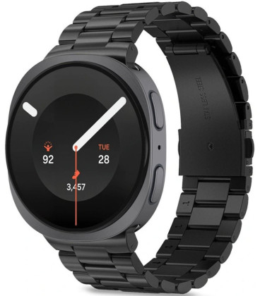 Juoda apyrankė Samsung Galaxy Watch 8 / 9 / Classic (40 / 44 / 46 mm) laikrodžiui "Tech-Protect Stainless"