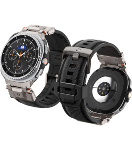 Juoda apyrankė Samsung Galaxy Watch 8 / 9 / Classic (40 / 44 / 46 mm) laikrodžiui "Spigen DuraPro Armor"
