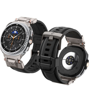 Juoda apyrankė Samsung Galaxy Watch 8 / 9 / Classic (40 / 44 / 46 mm) laikrodžiui "Spigen DuraPro Armor"