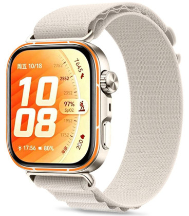 Smėlio spalvos apyrankė Huawei Watch Fit 3 / 4 / 4 Pro / 5 / 5 Pro laikrodžiui "Tech-Protect Nylon Pro"