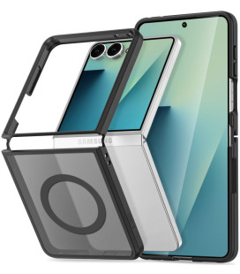 Matinis juodas dėklas Samsung Galaxy Z Flip 8 telefonui "Tech-Protect Magmat Magsafe"