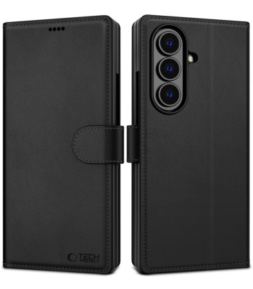 Juodas atverčiamas dėklas Samsung Galaxy Z Fold 8 Ultra telefonui "Tech-Protect Wallet"