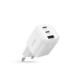 Baltas 1xUSB-A + 2xUSB-C PD 3.2 100W / QC3.0 pakrovėjas "Tech-Protect NCA100W-GAN-AVS 3-Port"