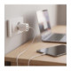 Baltas 1xUSB-A + 2xUSB-C PD 3.2 100W / QC3.0 pakrovėjas "Tech-Protect NCA100W-GAN-AVS 3-Port"