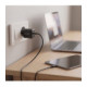 Juodas 1xUSB-A + 2xUSB-C PD 3.2 100W / QC3.0 pakrovėjas "Tech-Protect NCA100W-GAN-AVS 3-Port"