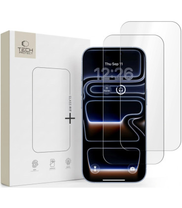 Apsauginis grūdintas stiklas Apple iPhone 16 Pro Max / 17 Pro Max / 18 Pro Max telefonui "Tech-Protect Glass Fit+ 2-Pack"