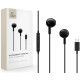 Juodos Type-C ausinės "Tech-Protect Ultraboost Earphone Core G4"