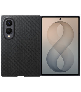 Originalus juodas dėklas "Carbon Magnet Case" Samsung Galaxy Z Fold 8 telefonui "EF-KF971SBE"