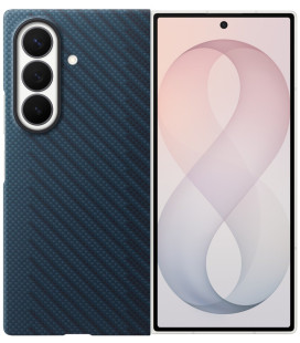 Originalus mėlynas dėklas "Carbon Magnet Case" Samsung Galaxy Z Fold 8 Ultra telefonui "EF-KF976SNE"