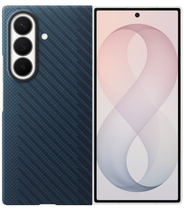 Originalus mėlynas dėklas "Carbon Magnet Case" Samsung Galaxy Z Fold 8 Ultra telefonui "EF-KF976SNE"