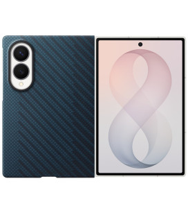 Originalus mėlynas dėklas "Carbon Magnet Case" Samsung Galaxy Z Fold 8 telefonui "EF-KF971SNE"