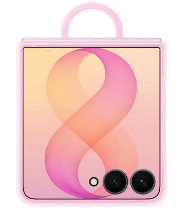 Originalus rožinis dėklas "Silicone Magnetic Cover With Ring" Samsung Galaxy Z Flip 8 telefonui "EF-EF976CWE"