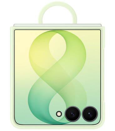 Originalus mėtos spalvos dėklas "Silicone Magnetic Cover With Ring" Samsung Galaxy Z Flip 8 telefonui "EF-EF976CWE"