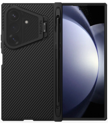 Juodas dėklas Samsung Galaxy Z Fold 8 Ultra telefonui "Nillkin CamShield Prop Magnetic Pen Slot Transparent Lens Case"