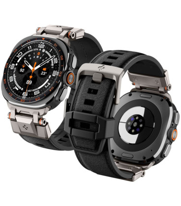 Juoda apyrankė Samsung Galaxy Watch Ultra 1 / 2 2024-2026 (47 mm) laikrodžiui "Spigen Durapro Armor Band"