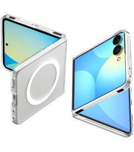 Skaidrus (Baltas) dėklas Samsung Galaxy Z Flip 8 telefonui "Spigen Airskin Magsafe"
