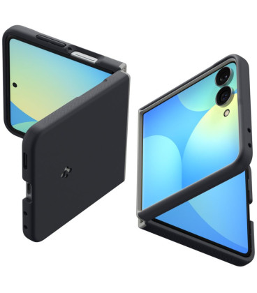 Juodas dėklas Samsung Galaxy Z Flip 8 telefonui "Spigen Nano Pop Magsafe"