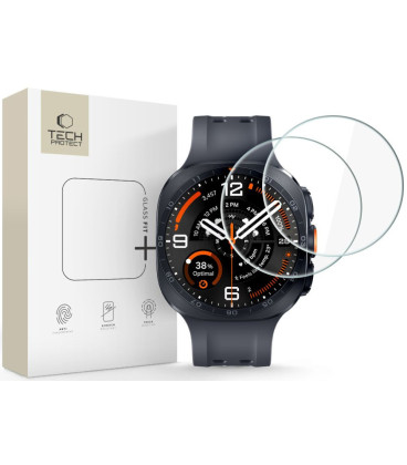 Apsauginis grūdintas stiklas Samsung Galaxy Watch Ultra 2 2026 (47 mm) laikrodžiui "Tech-Protect Glass Fit+ 2-Pack"