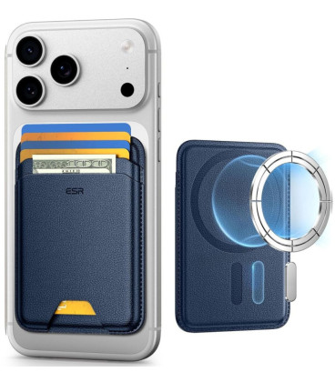 Mėlynas kortelių dėklas "ESR Classic Rfid Magnetic Wallet"