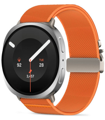 Oranžinė apyrankė Samsung Galaxy Watch 8 / 9 / Classic (40 / 44 / 46 mm) "Tech-Protect Nylon Clasp"