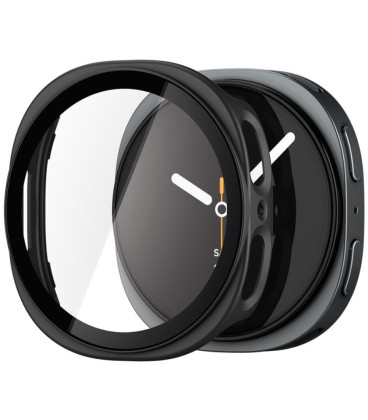 Juodas dėklas Samsung Galaxy Watch 8 / 9 (44 mm) laikrodžiui "Spigen Thin Fit 360"