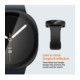 Juodas dėklas Samsung Galaxy Watch 8 / 9 (44 mm) laikrodžiui "Spigen Thin Fit 360"