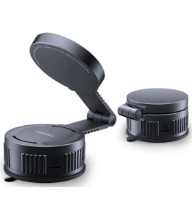 Juodas automobilinis telefono laikiklis "Spigen MFT35-1 Magnetic Magsafe Dash&Wind"