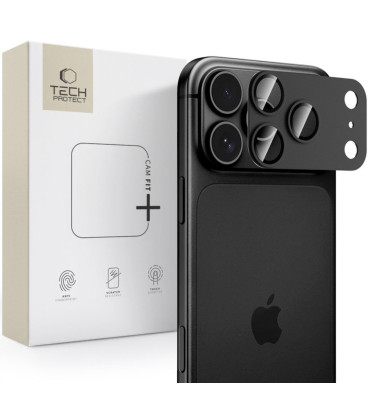 Juoda kameros apsauga Apple iPhone 18 Pro Max telefonui "Tech-Protect CamFull Fit+"